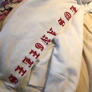 White Los Angeles brandy Melville hoodie